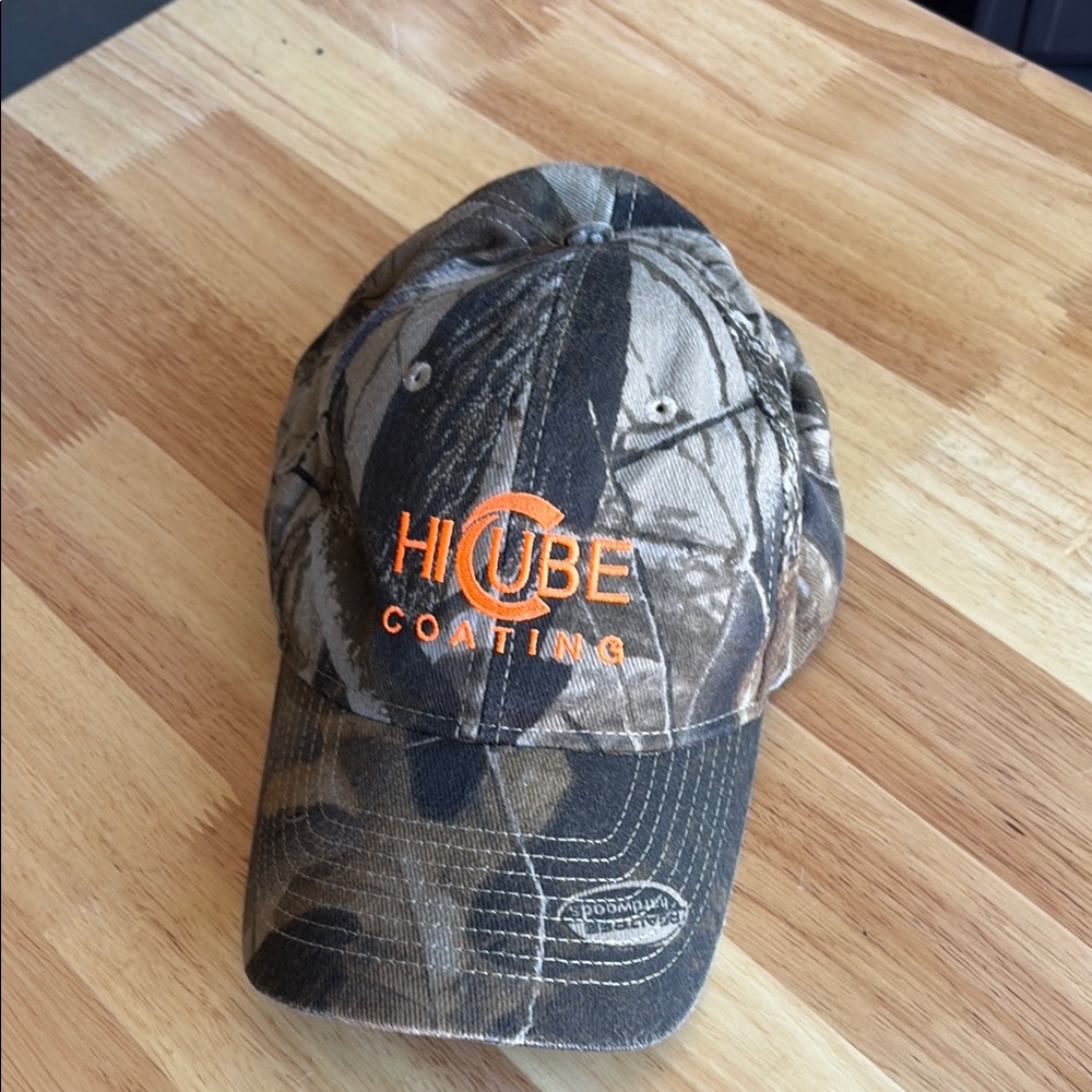 Realtree Camouflage Cap with orange logo